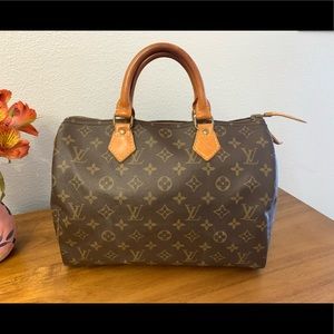 💖 LOUIS VUITTON Speedy 30 Monogram Bag 💯 AUTH